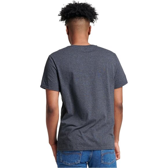 Men Dri Power Short Sleeve Black Heather T Shirt Moisture Odor Protection UPF 30 - Picture 4 of 4